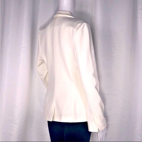 L’Agence Cream Double Breasted & 2 Button Blazer Jacket Split Back & Sleeves SzM - Picture 6 of 13